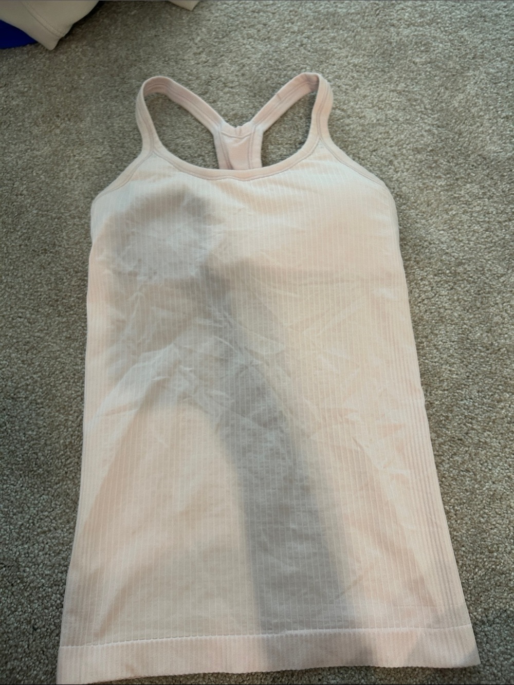lululemon athletica Light Pink Ribbed Racerback Tank